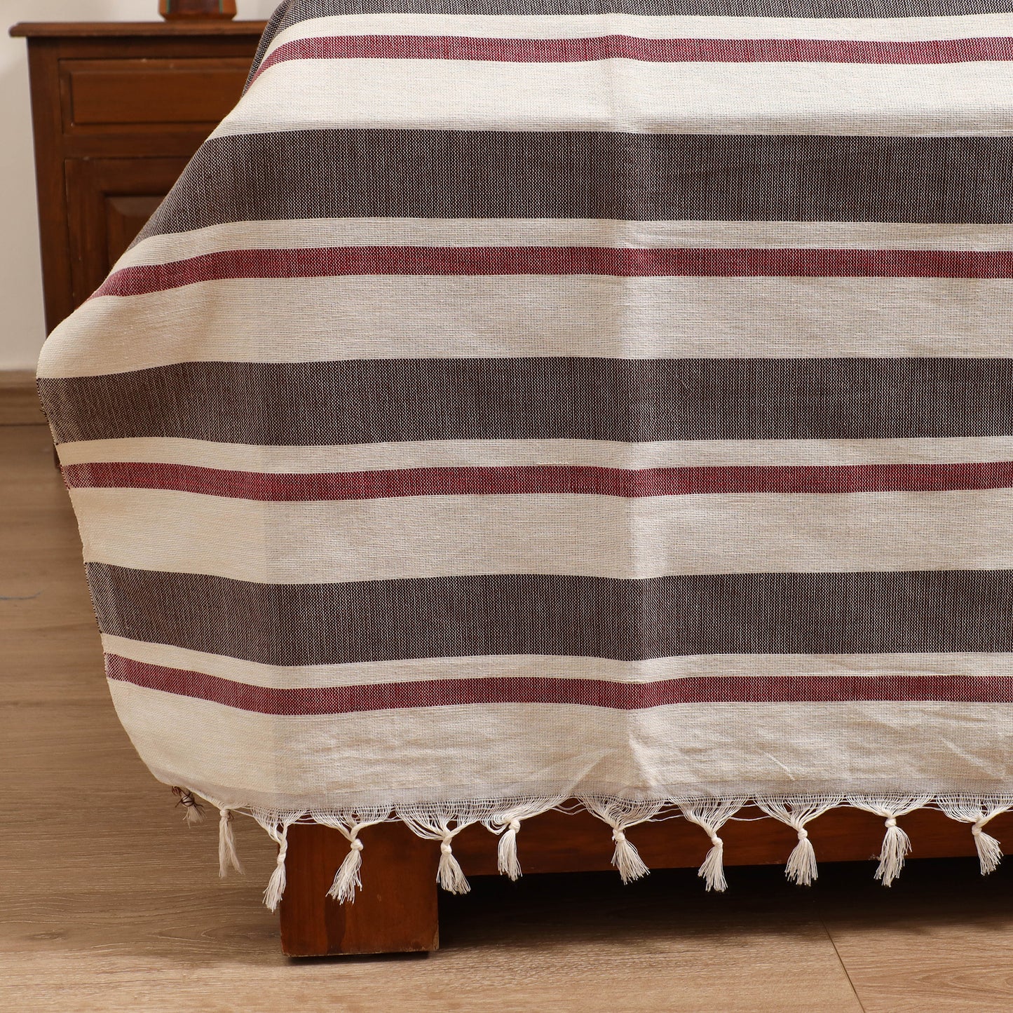 Handloom Cotton Double Bedsheet (108 x 90 in) 98