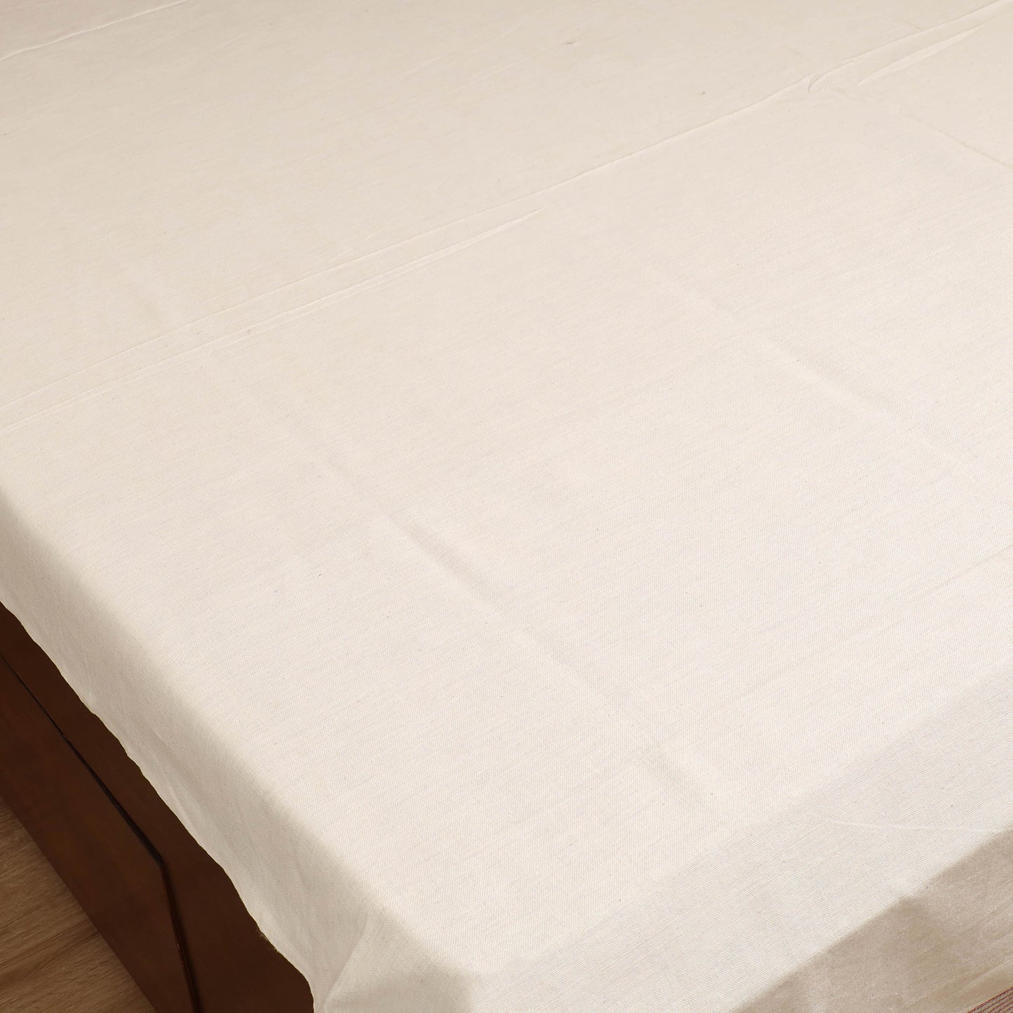 Handloom Cotton Double Bedsheet (108 x 90 in) 108