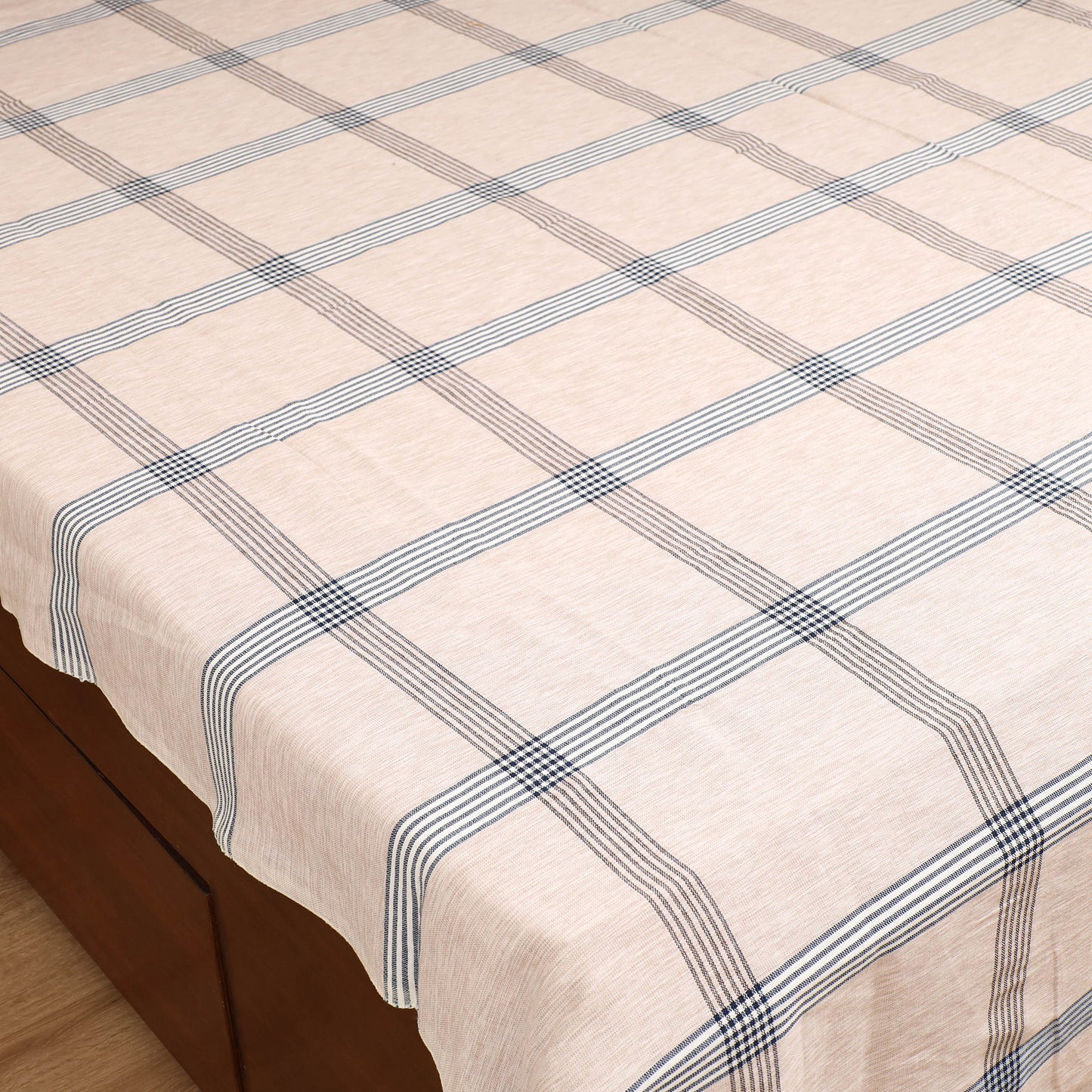 Handloom Cotton Double Bedsheet (108 x 90 in) 113
