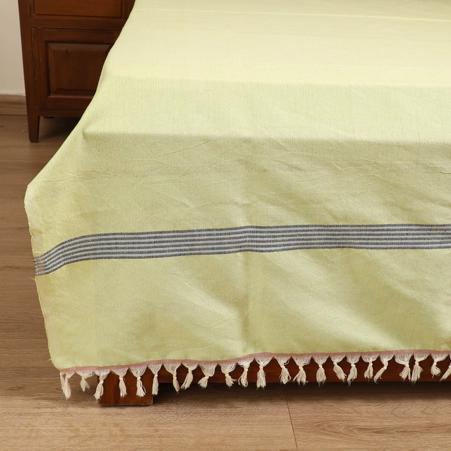 Handloom Cotton Double Bedsheet (108 x 90 in) 116