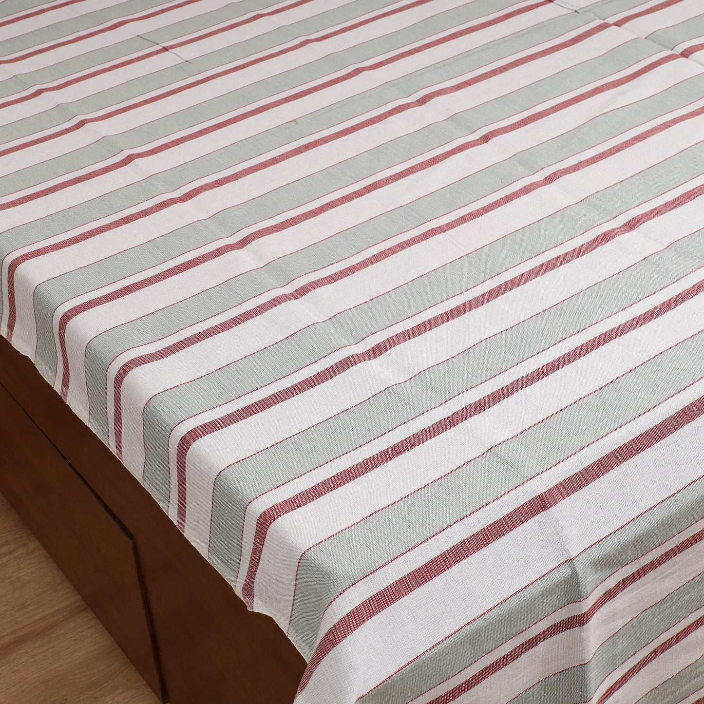 Handloom Cotton Double Bedsheet (108 x 90 in) 118