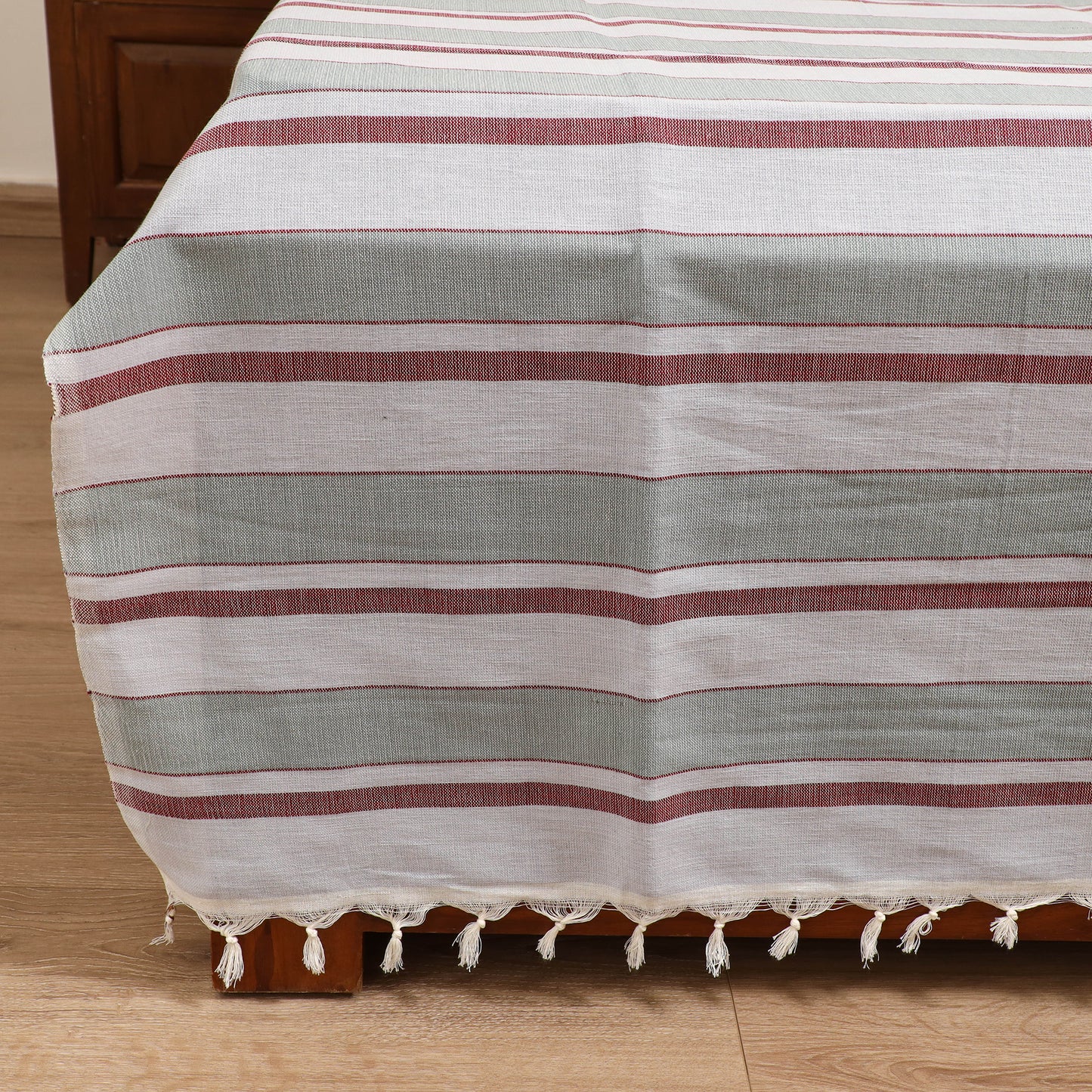 Handloom Cotton Double Bedsheet (108 x 90 in) 118