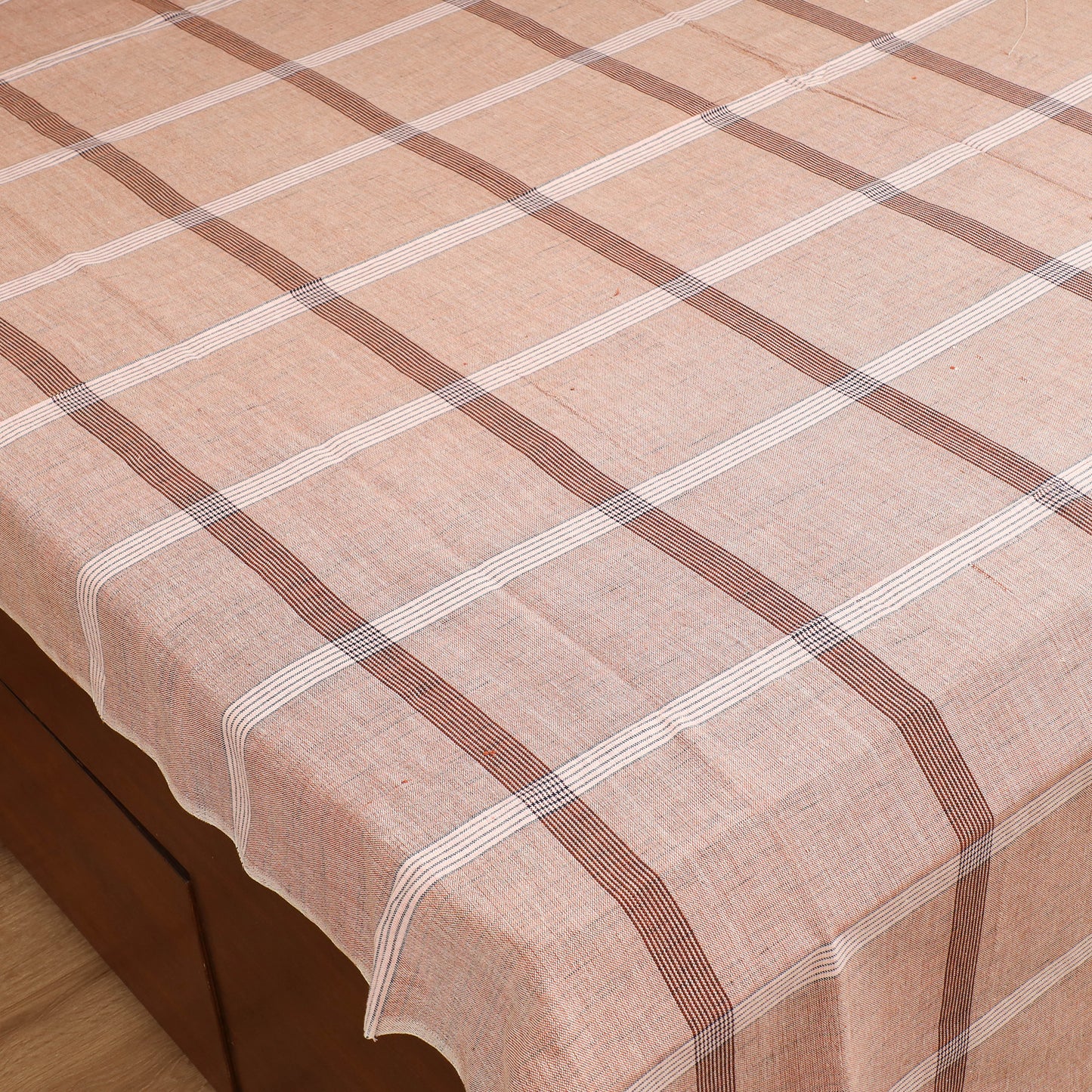 Handloom Cotton Double Bedsheet (108 x 90 in) 120