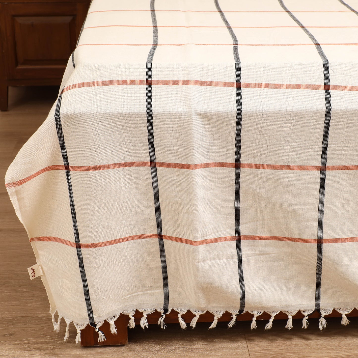 Handloom Cotton Double Bedsheet (108 x 90 in) 122