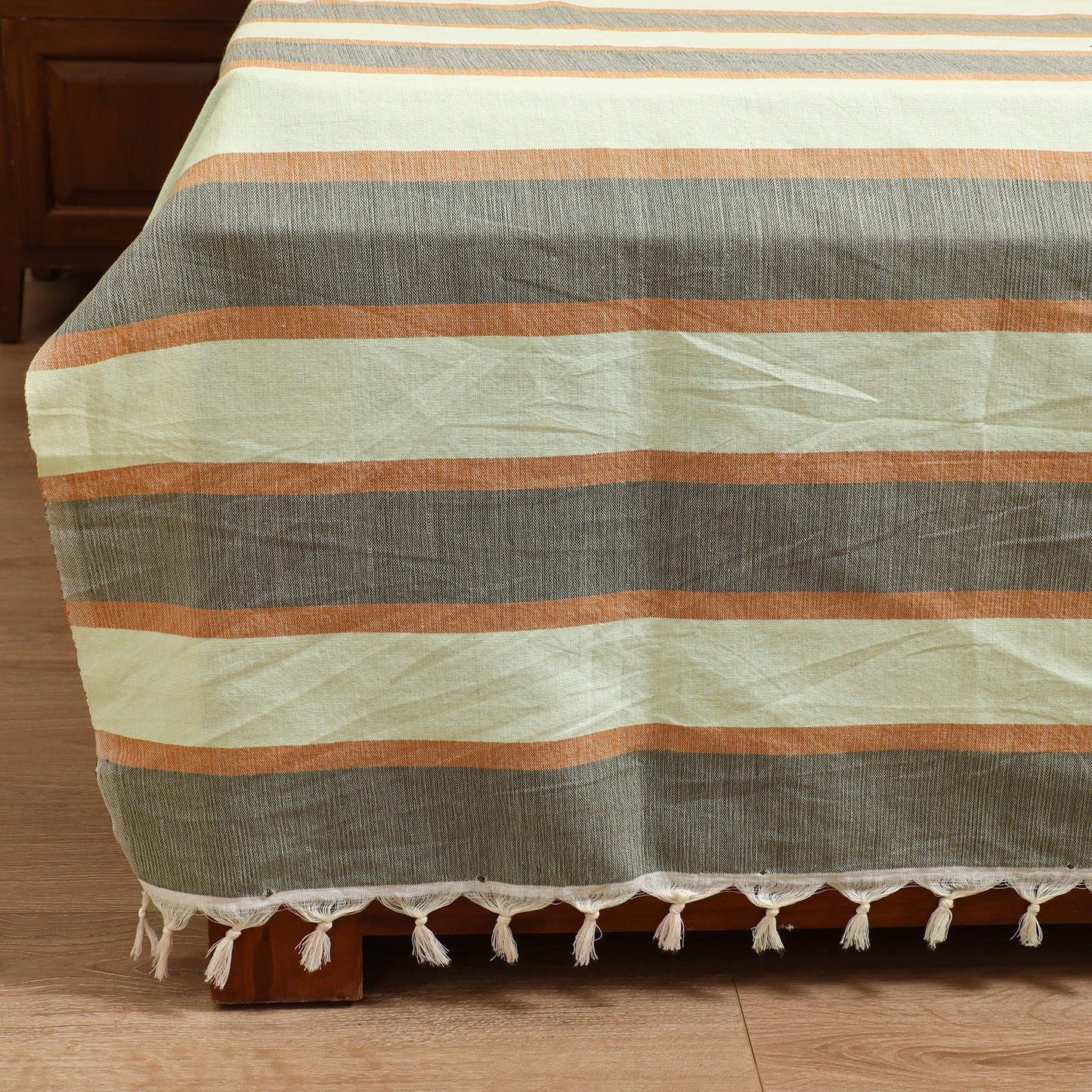 Handloom Cotton Double Bedsheet (108 x 90 in) 127