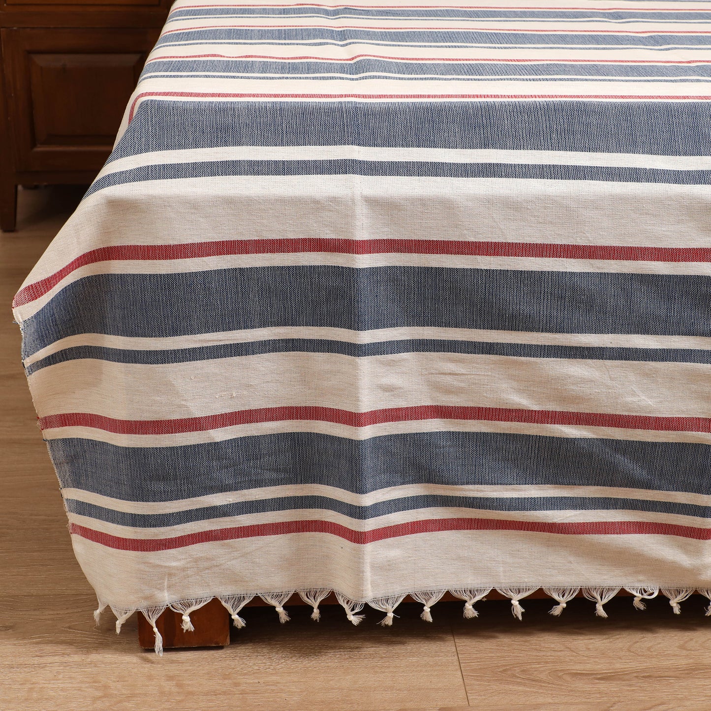 Handloom Cotton Double Bedsheet (108 x 90 in) 128