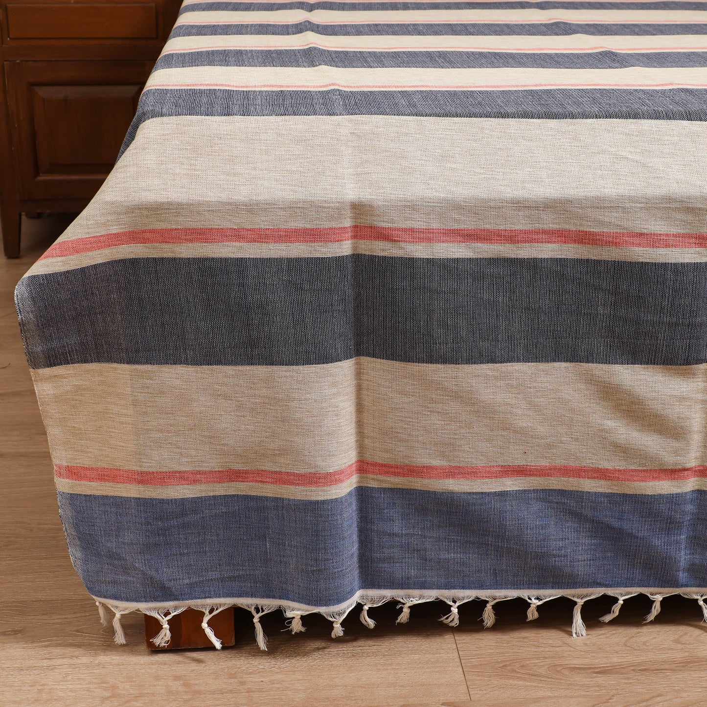 Handloom Cotton Double Bedsheet (108 x 90 in) 131