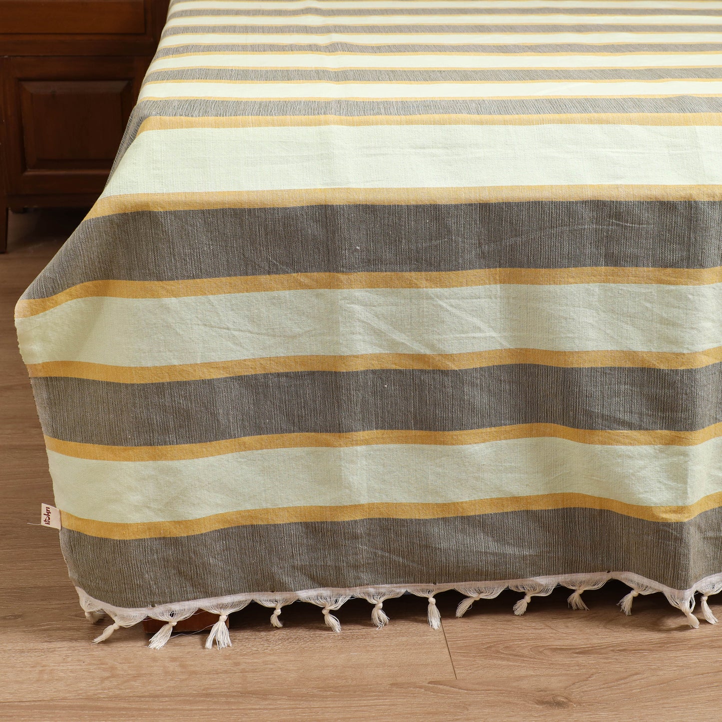 Handloom Cotton Double Bedsheet (108 x 90 in) 138