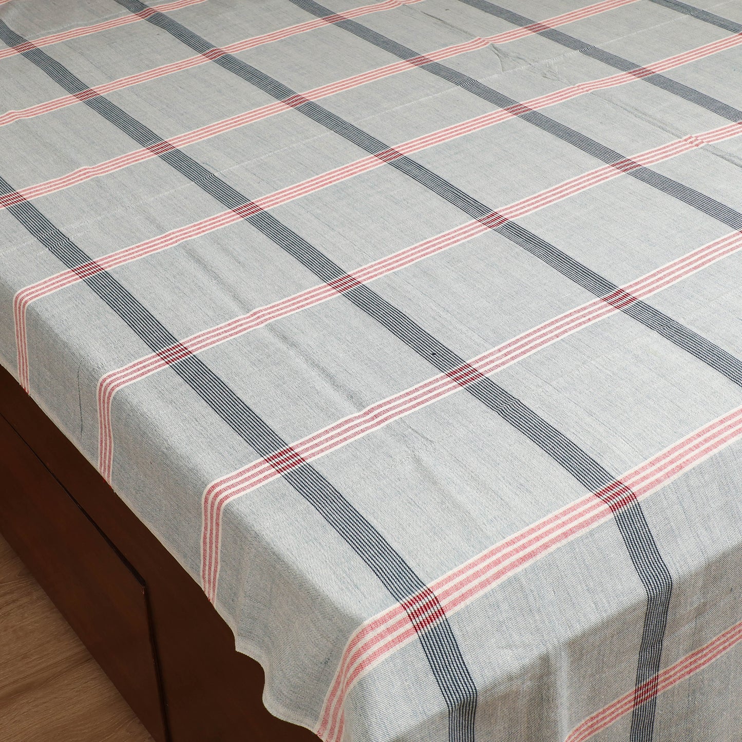 Handloom Cotton Double Bedsheet (108 x 90 in) 139