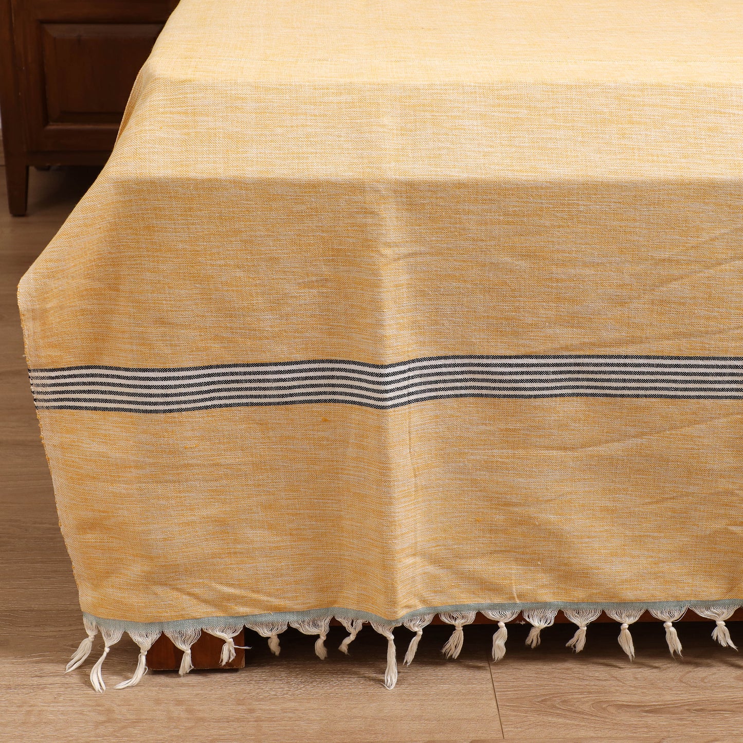 Handloom Cotton Double Bedsheet (108 x 90 in) 142