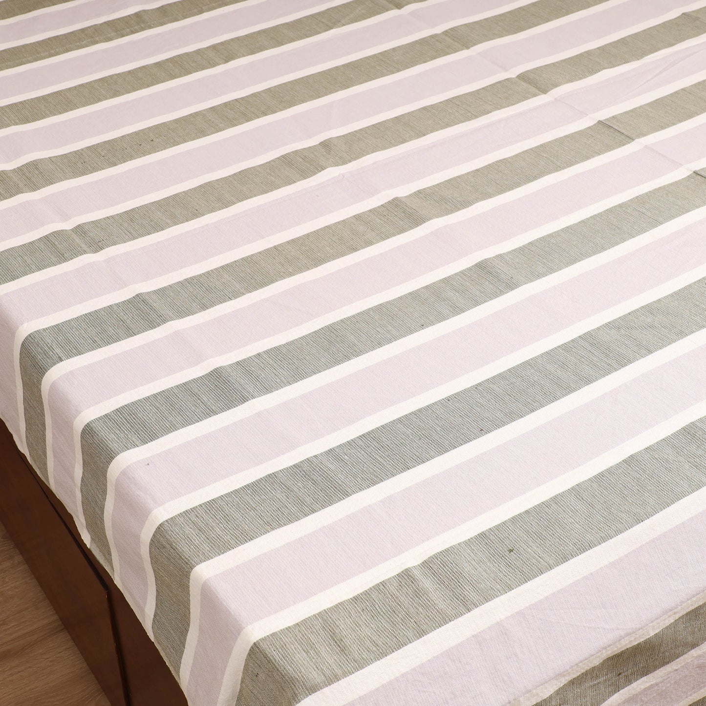 Handloom Cotton Double Bedsheet (108 x 90 in) 147