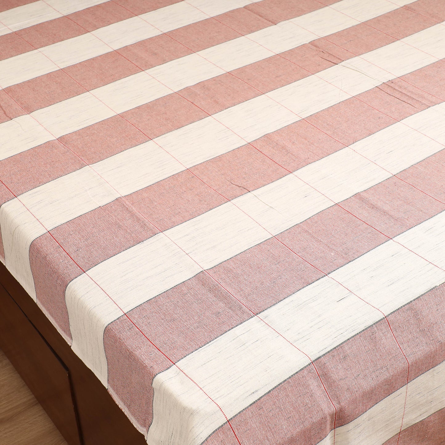Handloom Cotton Double Bedsheet (108 x 90 in) 155
