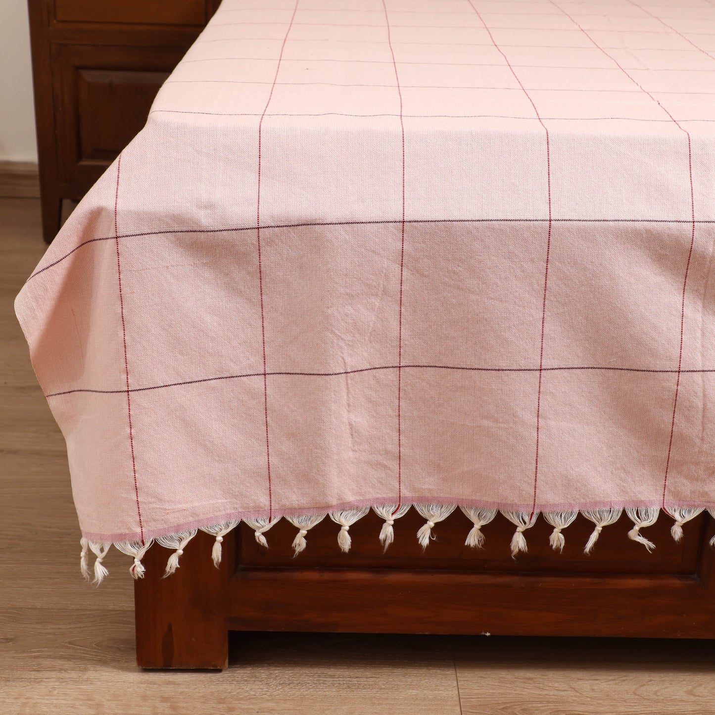 Handloom Cotton Double Bedsheet (90 x 90 in) 163
