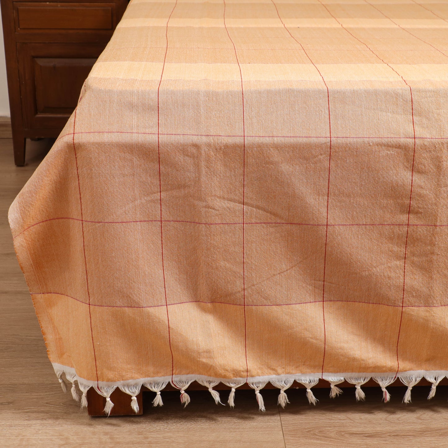 Handloom Cotton Double Bedsheet (90 x 90 in) 165