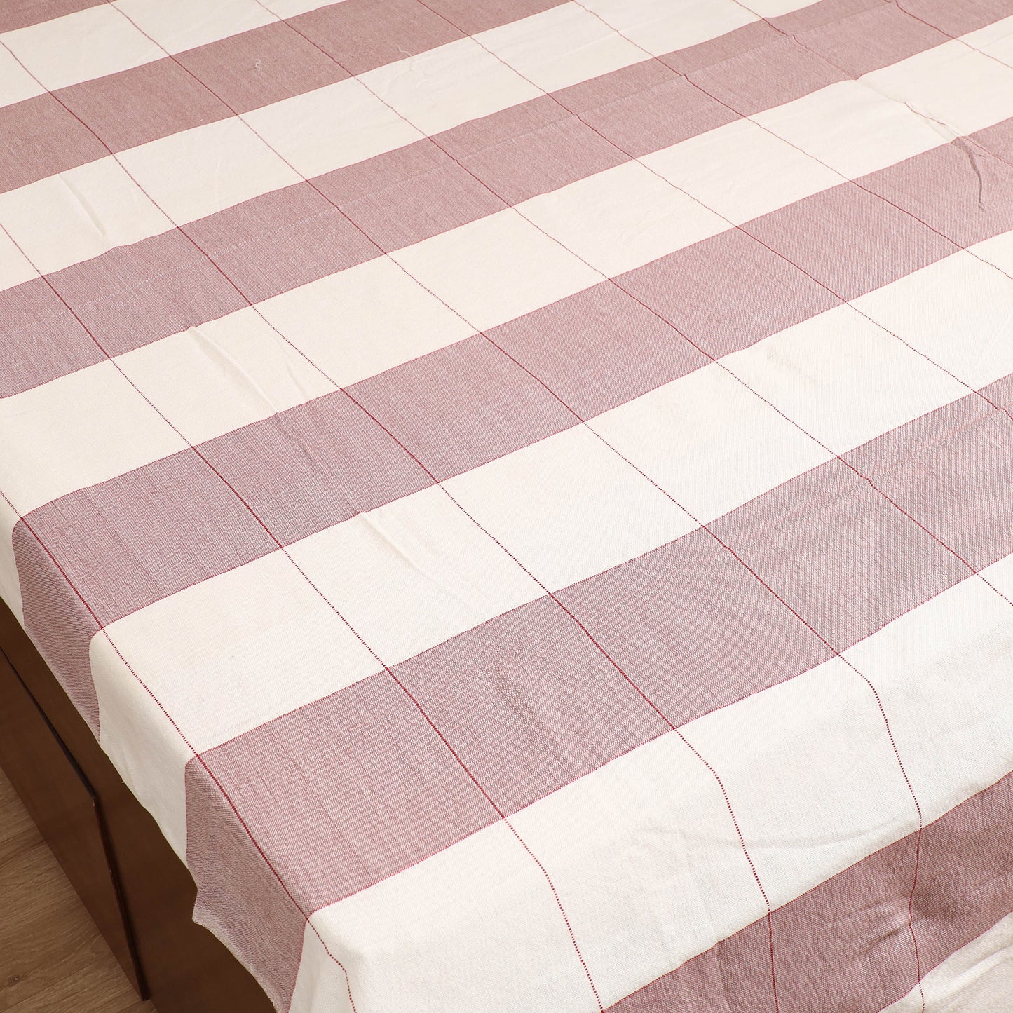 Handloom Cotton Double Bedsheet (90 x 90 in) 175