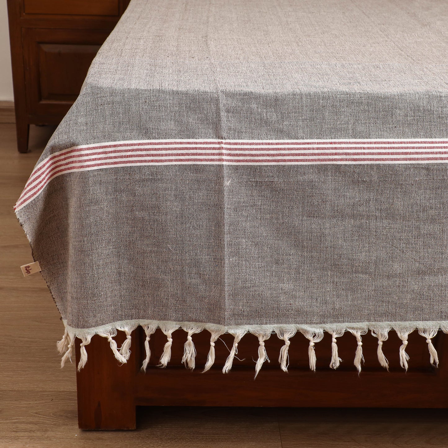 Handloom Cotton Single Bedsheet (90 x 60 in) 185