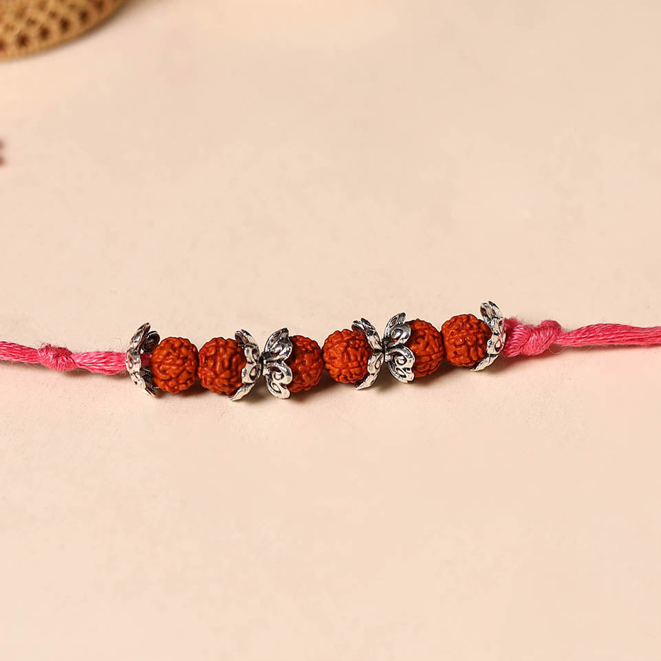 Handmade Rudraksh Work Rakhi