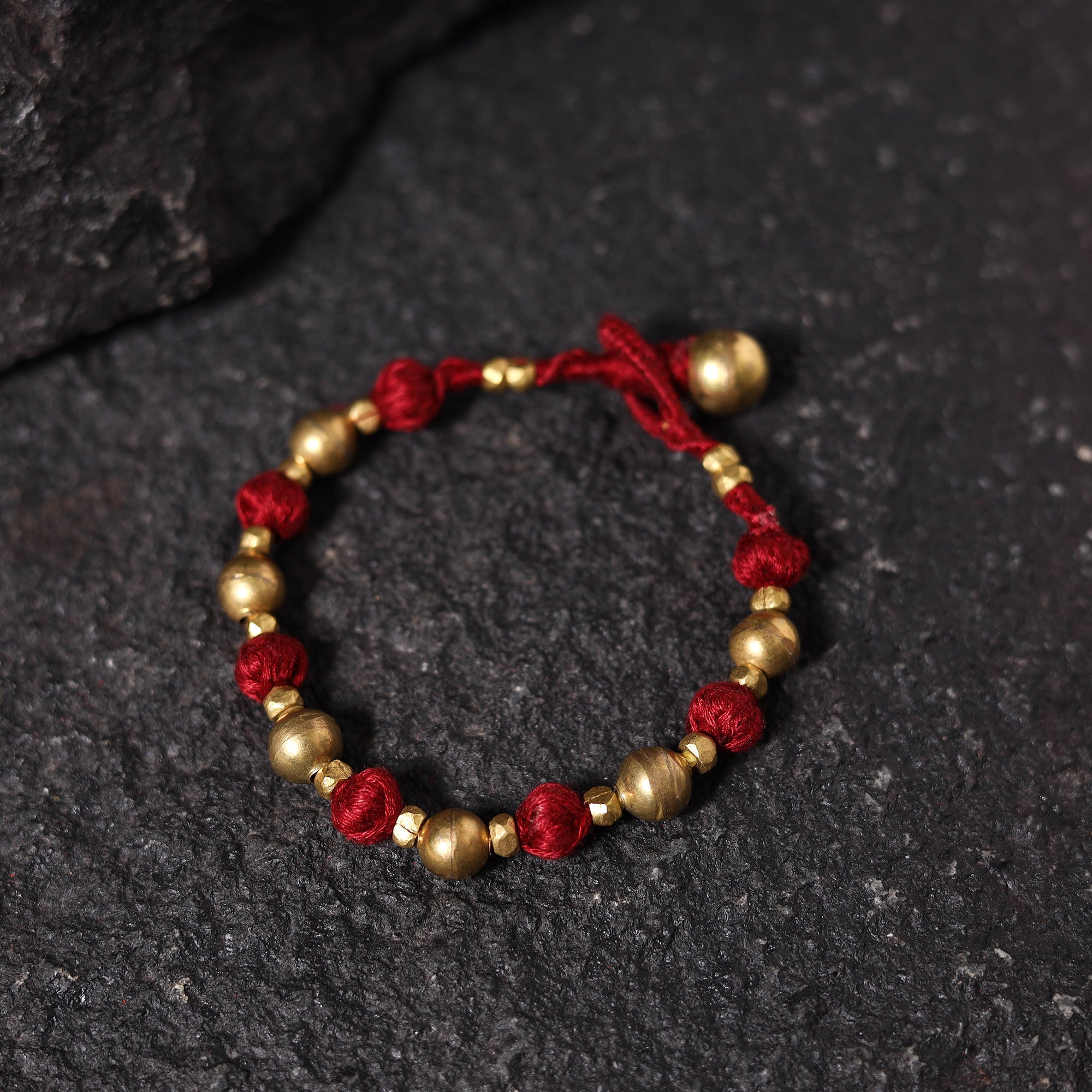 Tribal Dokra Craft Brass & Threadwork Rakhi 44