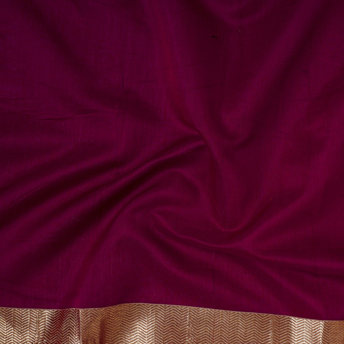Purple - Traditional Chanderi Silk Handloom Precut Fabric (0.7 meter)