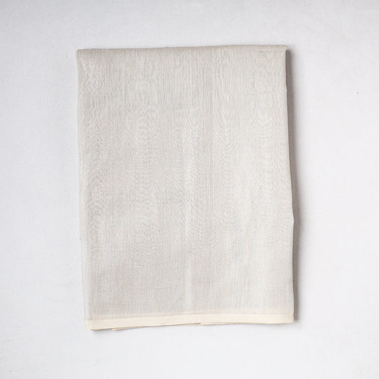White - Traditional Chanderi Silk Handloom Precut Fabric (2.5 meter)