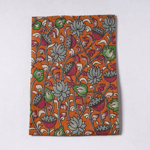 Orange - Kalamkari Printed Cotton Precut Fabric (1 meter) 16