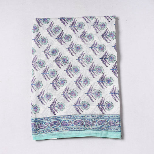 Sanganeri Block Printed Chanderi Silk Precut Fabric (1 meter) 72