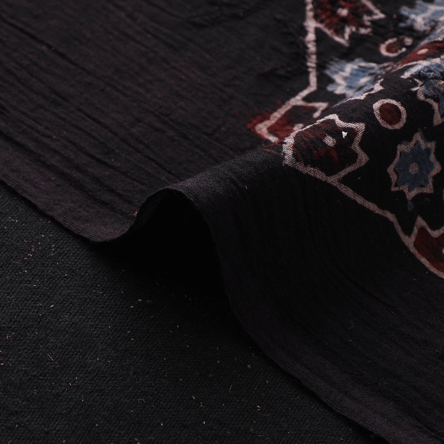 Hakoba Hand Block Ajrakh Print Natural Dyed Cotton Fabric 56