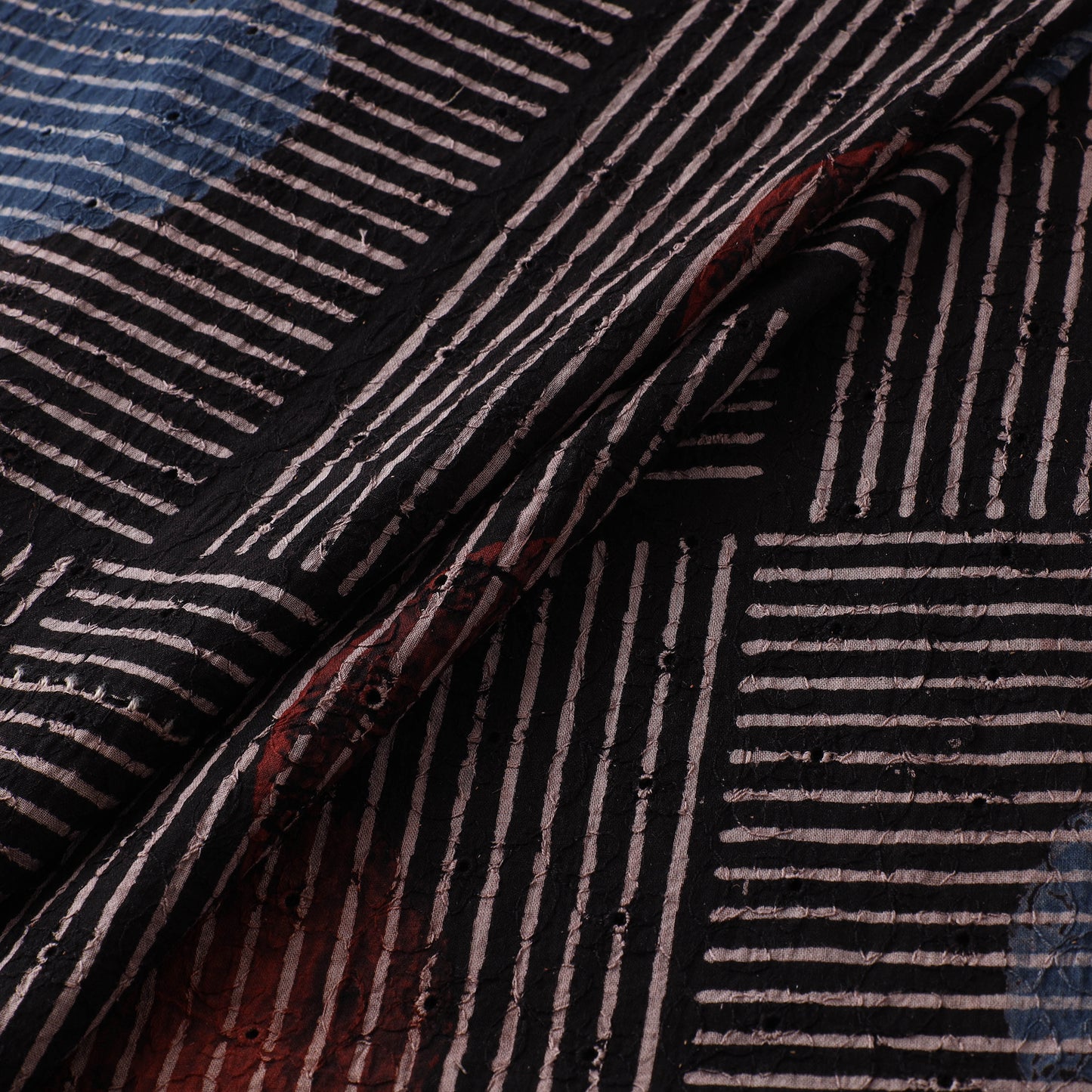 Hakoba Hand Block Ajrakh Print Natural Dyed Cotton Fabric 59