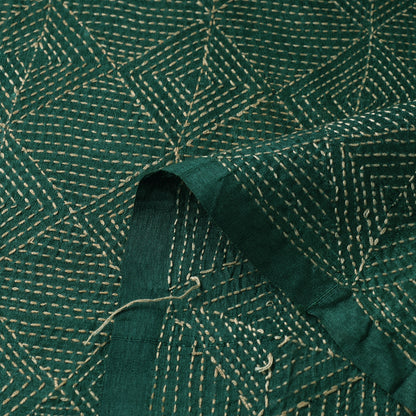 Bengal Kantha Work Tussar Silk Handloom Fabric