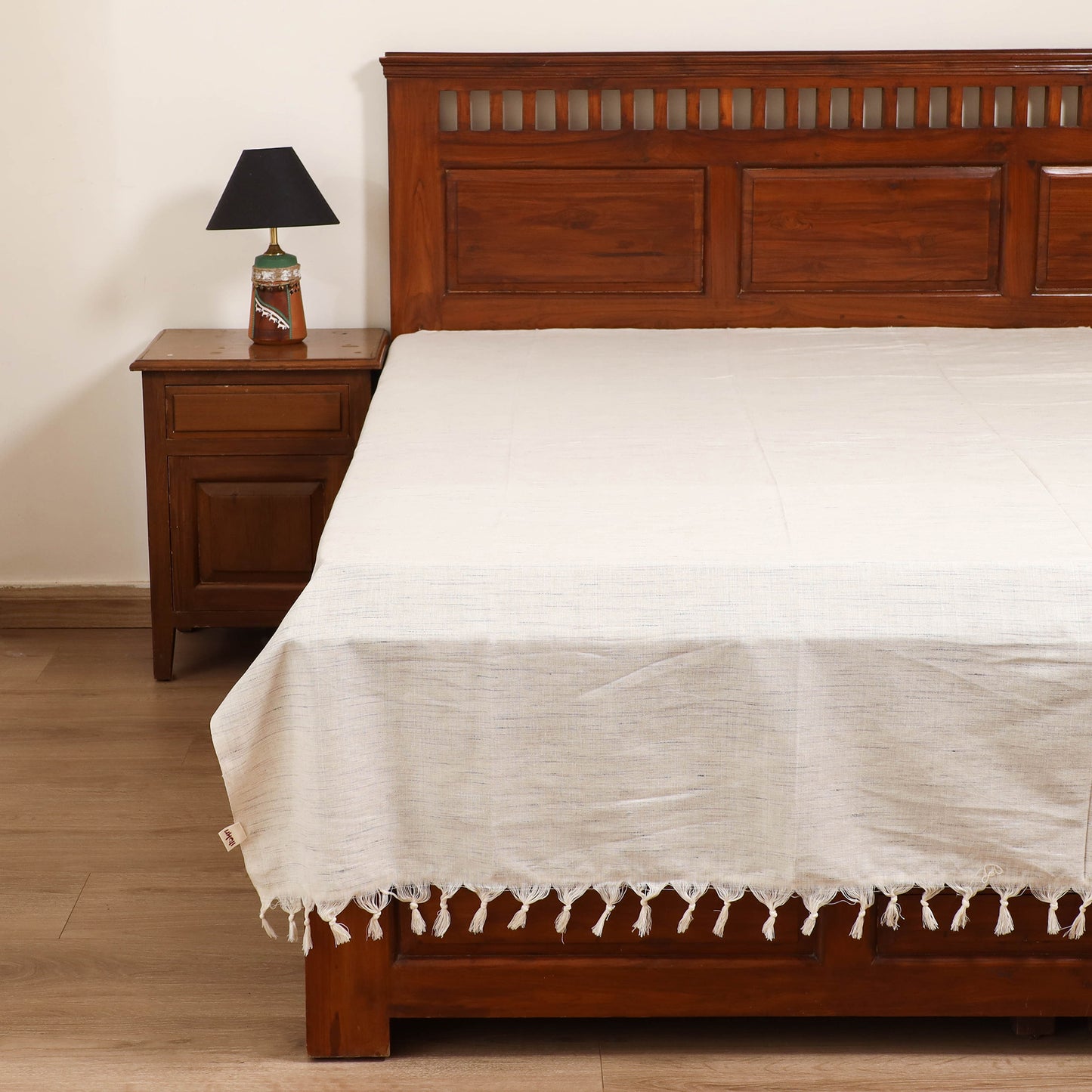 Handloom Cotton Single Bedsheet (90 x 60 in) 195