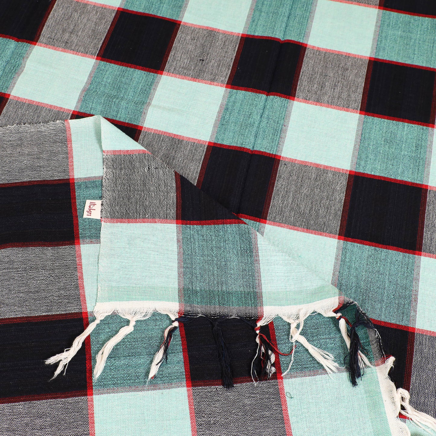 Handloom Cotton Single Bedsheet (90 x 60 in) 196