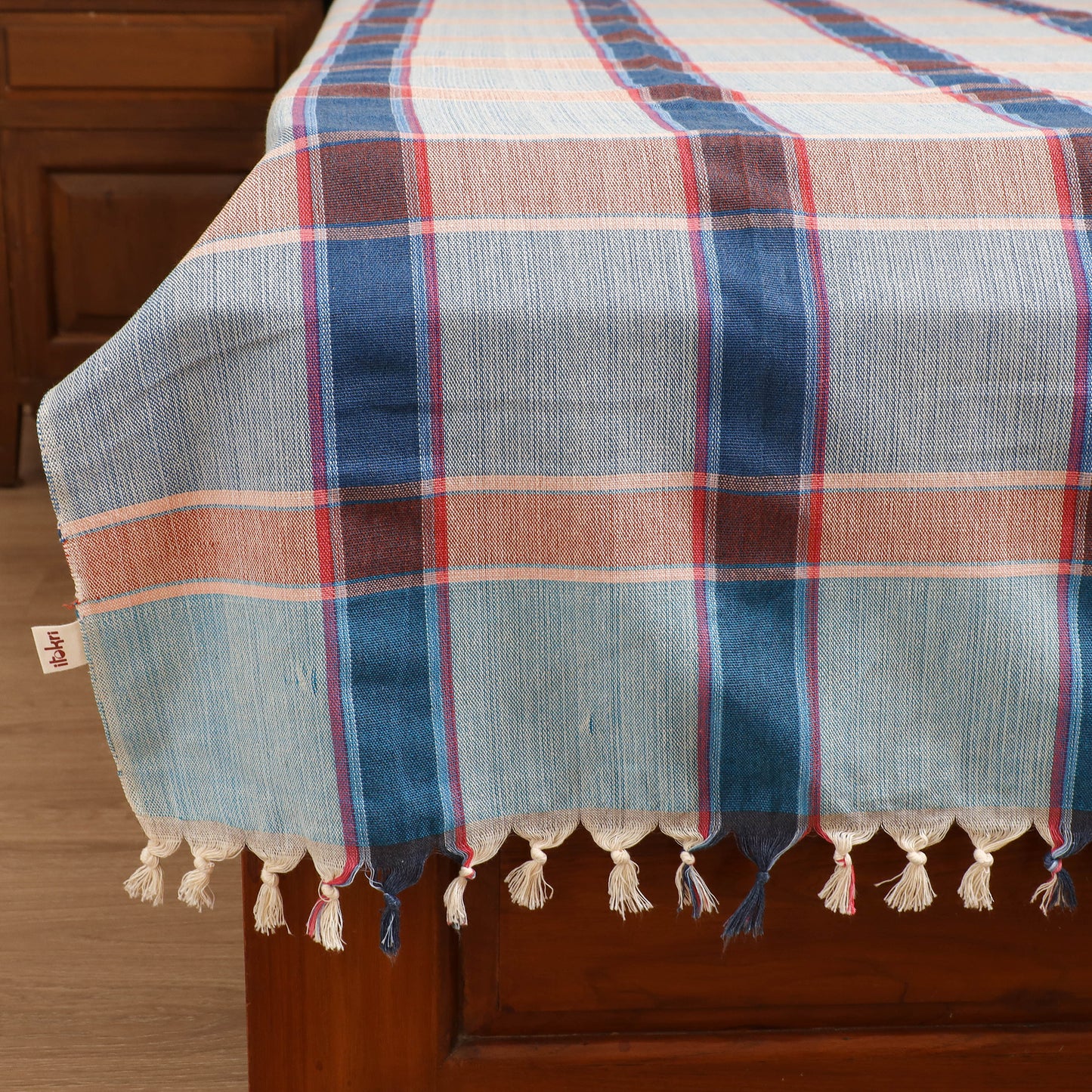 Handloom Cotton Single Bedsheet (90 x 60 in) 197