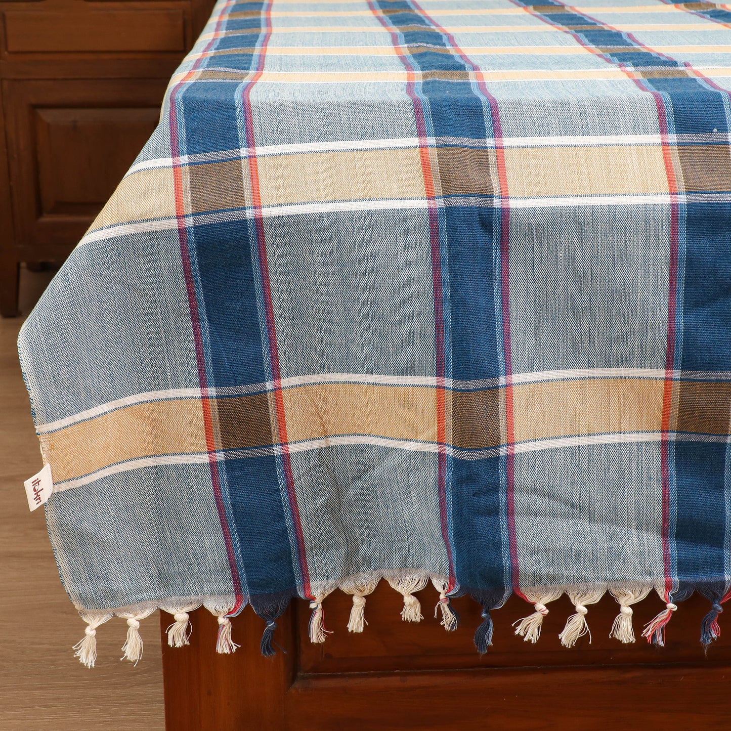Handloom Cotton Single Bedsheet (90 x 60 in) 198