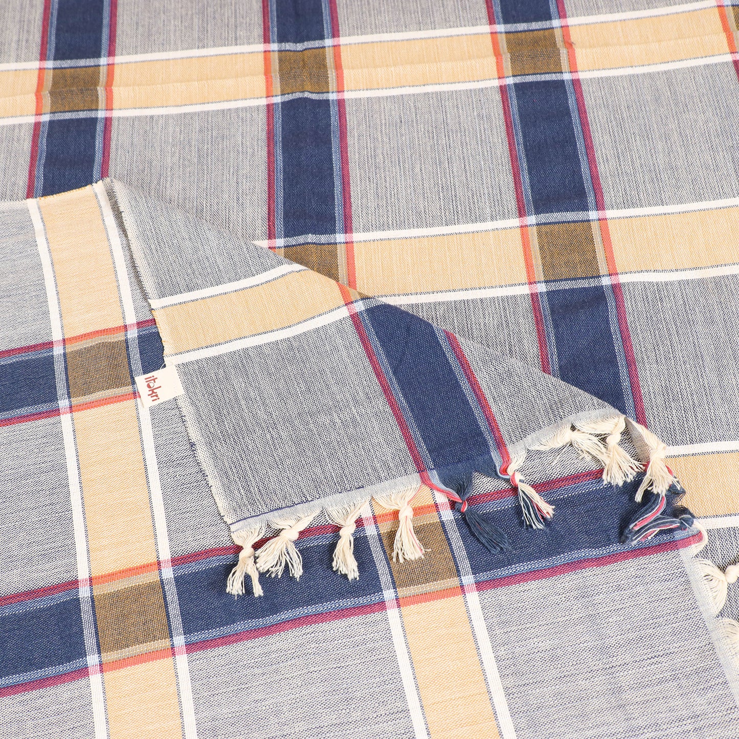 Handloom Cotton Single Bedsheet (90 x 60 in) 200