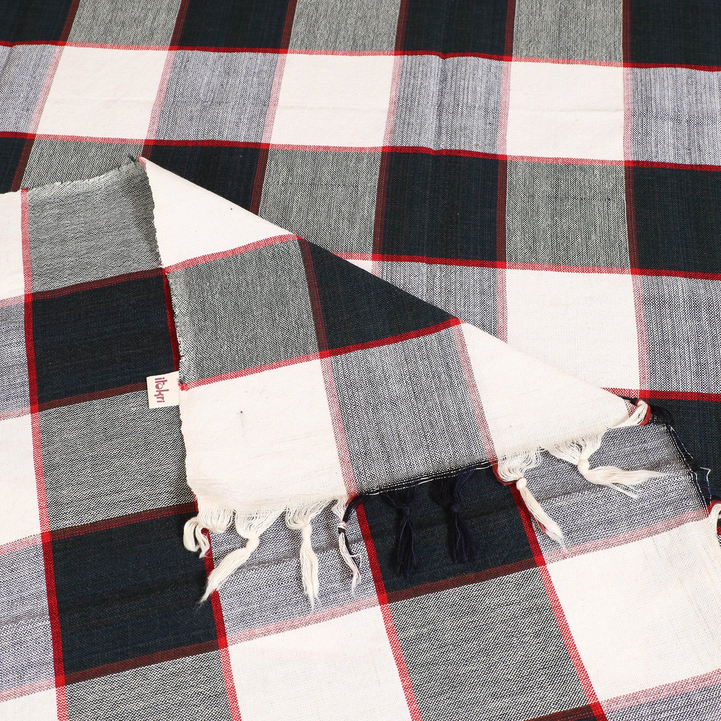 Handloom Cotton Single Bedsheet (90 x 60 in) 205