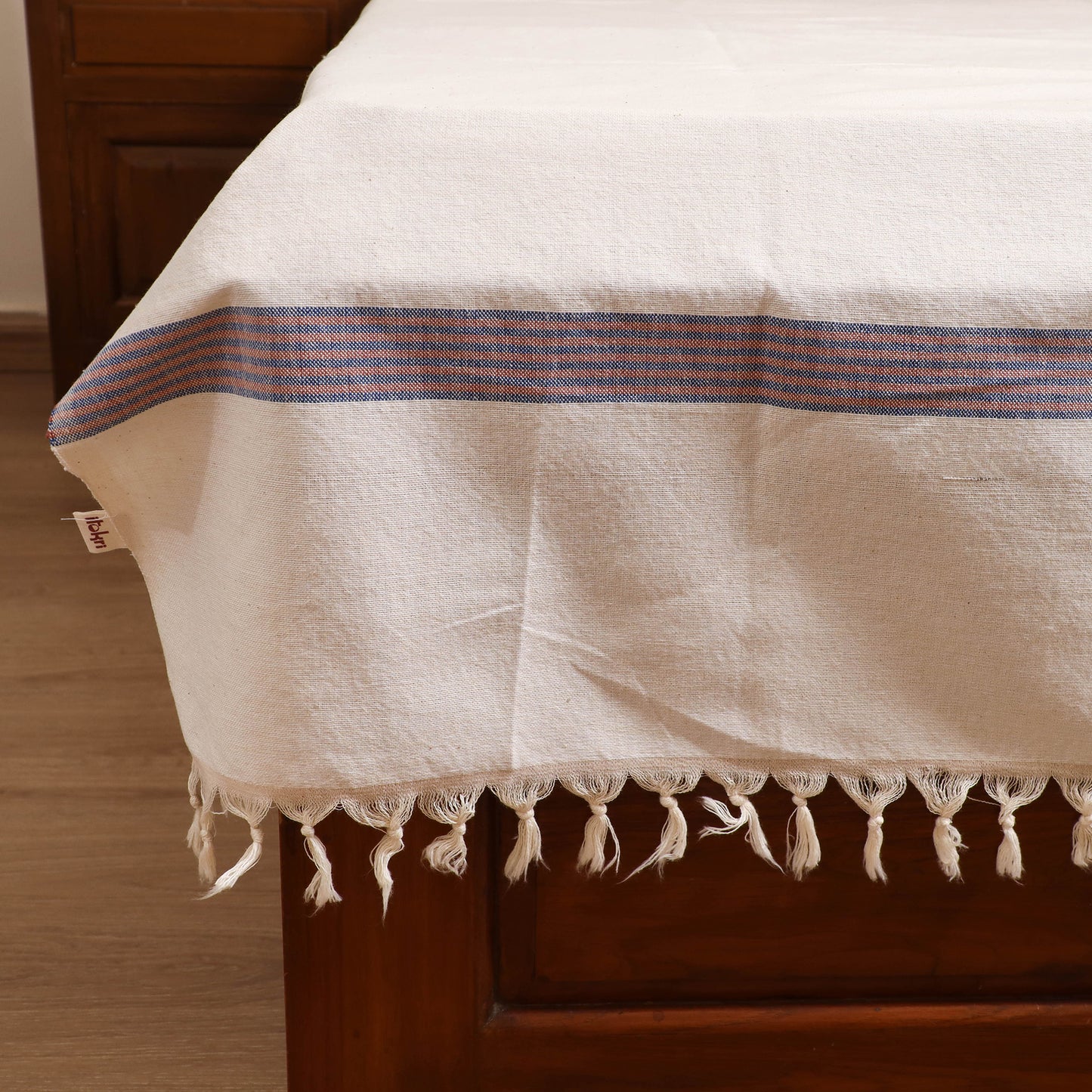 Handloom Cotton Single Bedsheet (90 x 60 in) 214