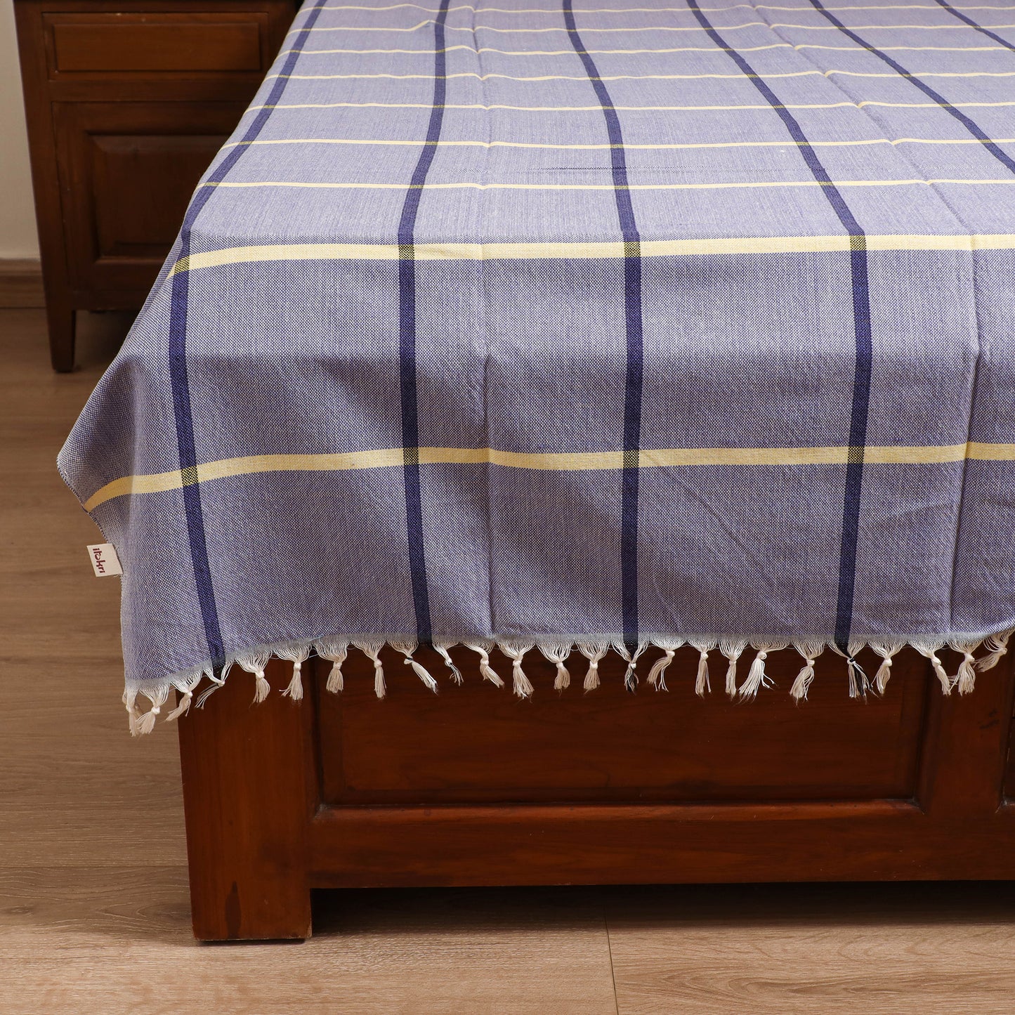 Handloom Cotton Single Bedsheet (90 x 60 in) 225