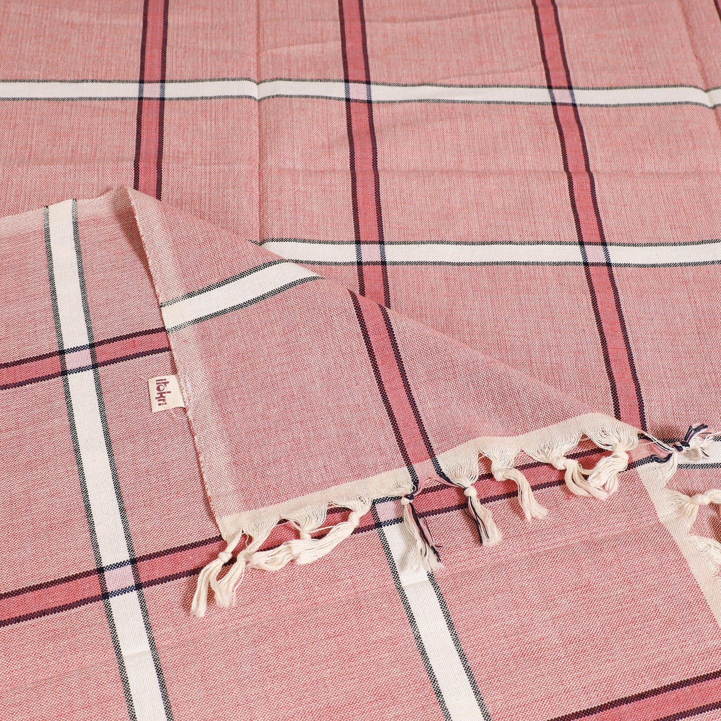 Handloom Cotton Single Bedsheet (90 x 60 in) 236