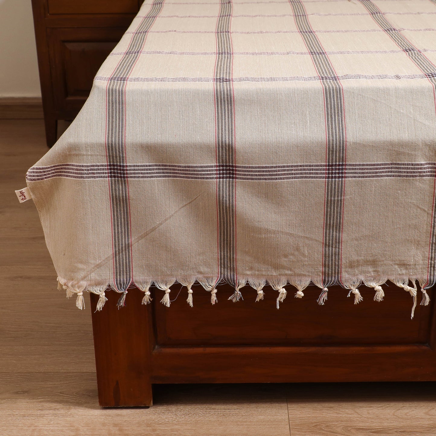 Handloom Cotton Single Bedsheet (90 x 60 in) 242