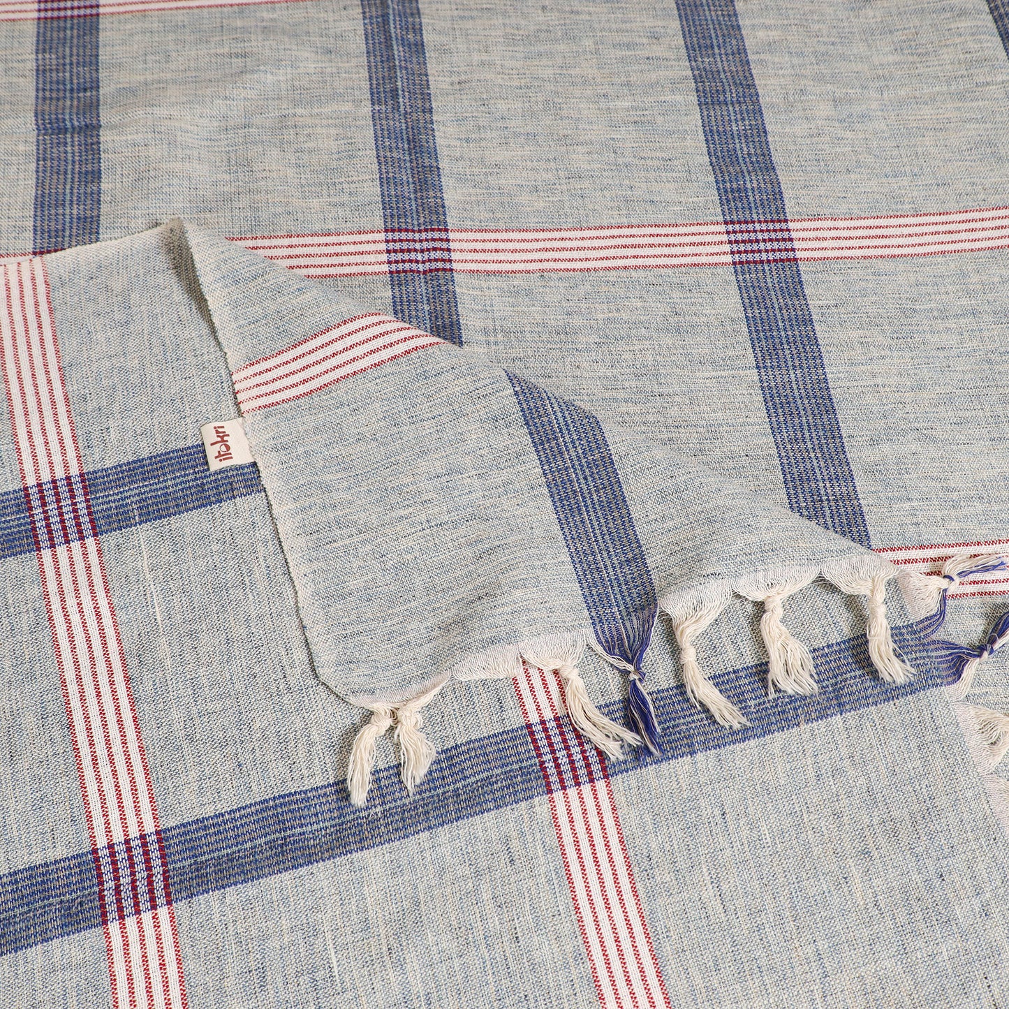 Handloom Cotton Single Bedsheet (90 x 60 in) 243