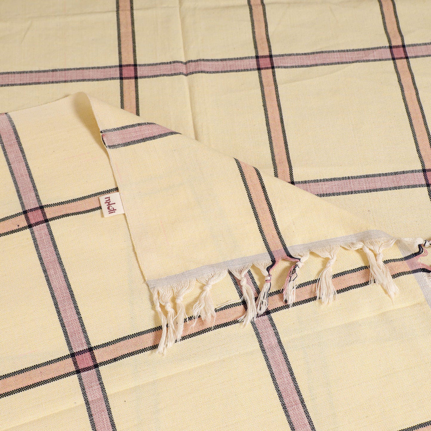 Handloom Cotton Single Bedsheet (90 x 60 in) 252