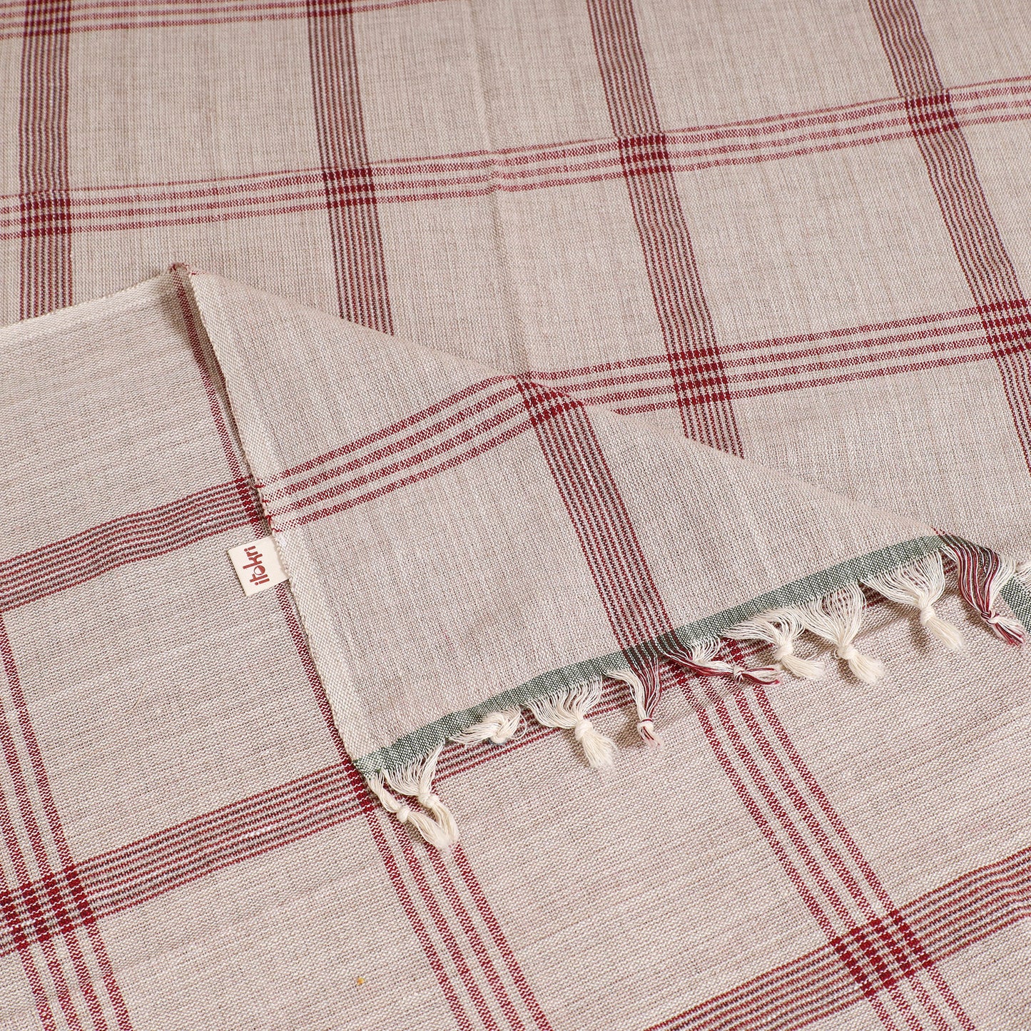 Handloom Cotton Single Bedsheet (90 x 60 in) 259