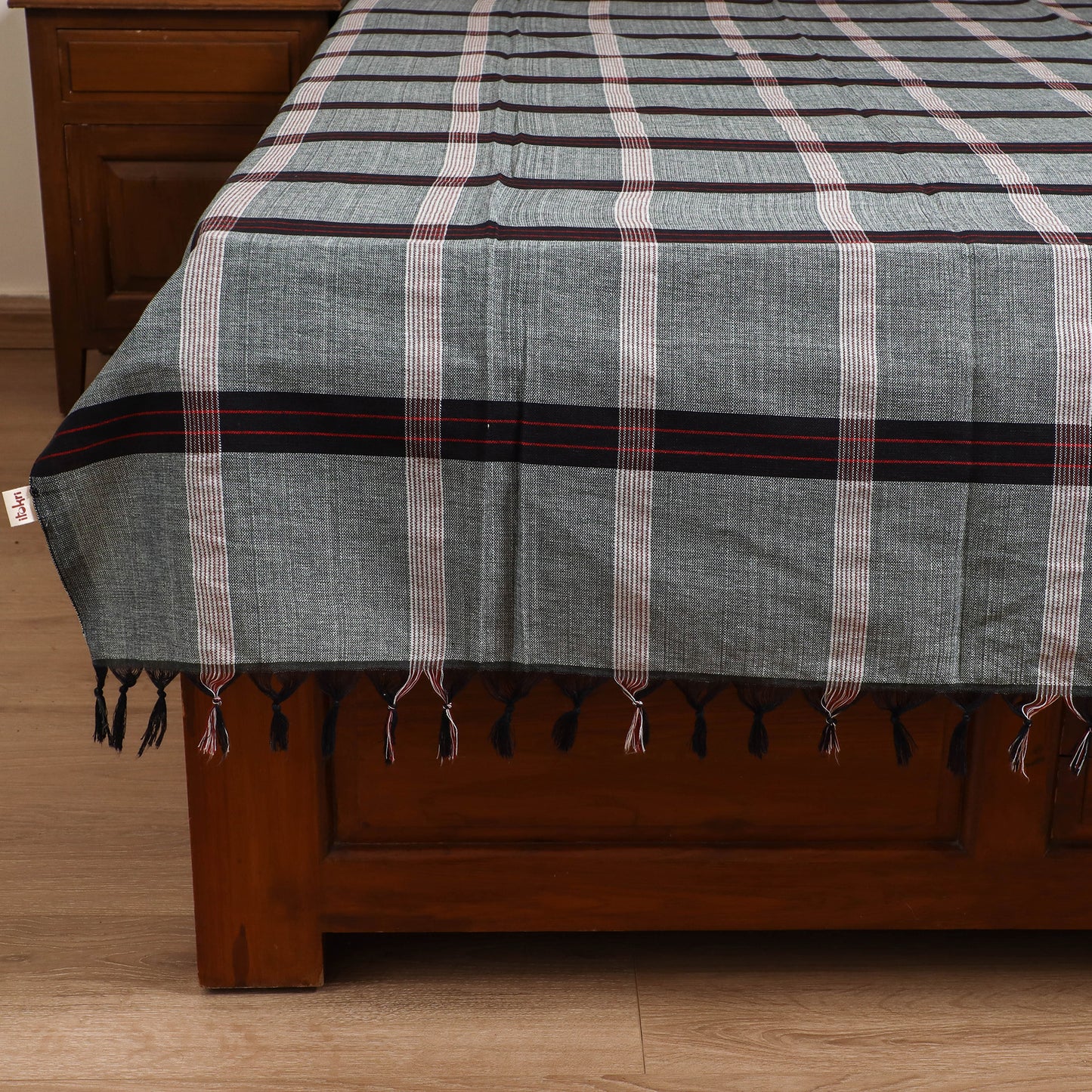 Handloom Cotton Single Bedsheet (90 x 60 in) 261
