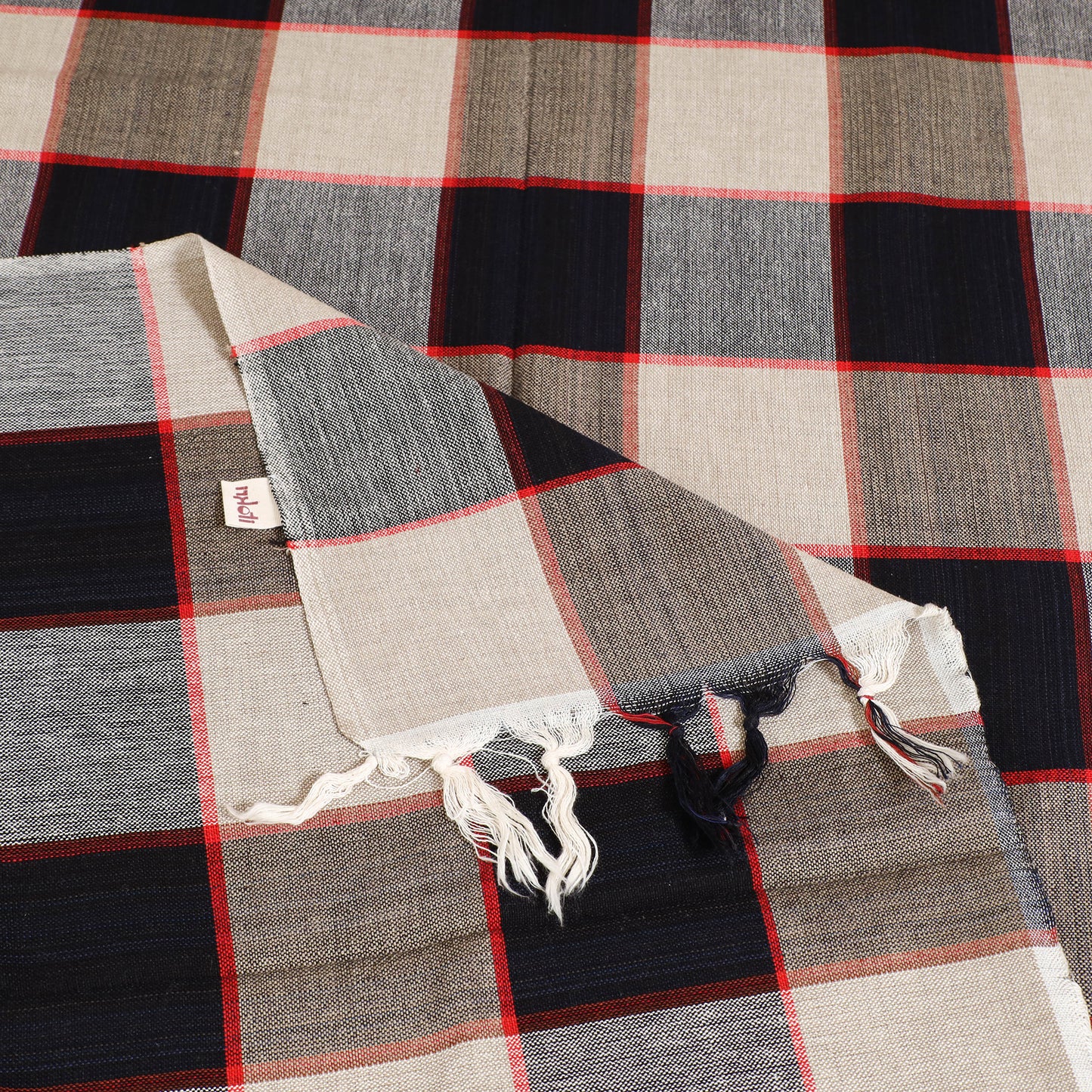 Handloom Cotton Single Bedsheet (90 x 60 in) 266