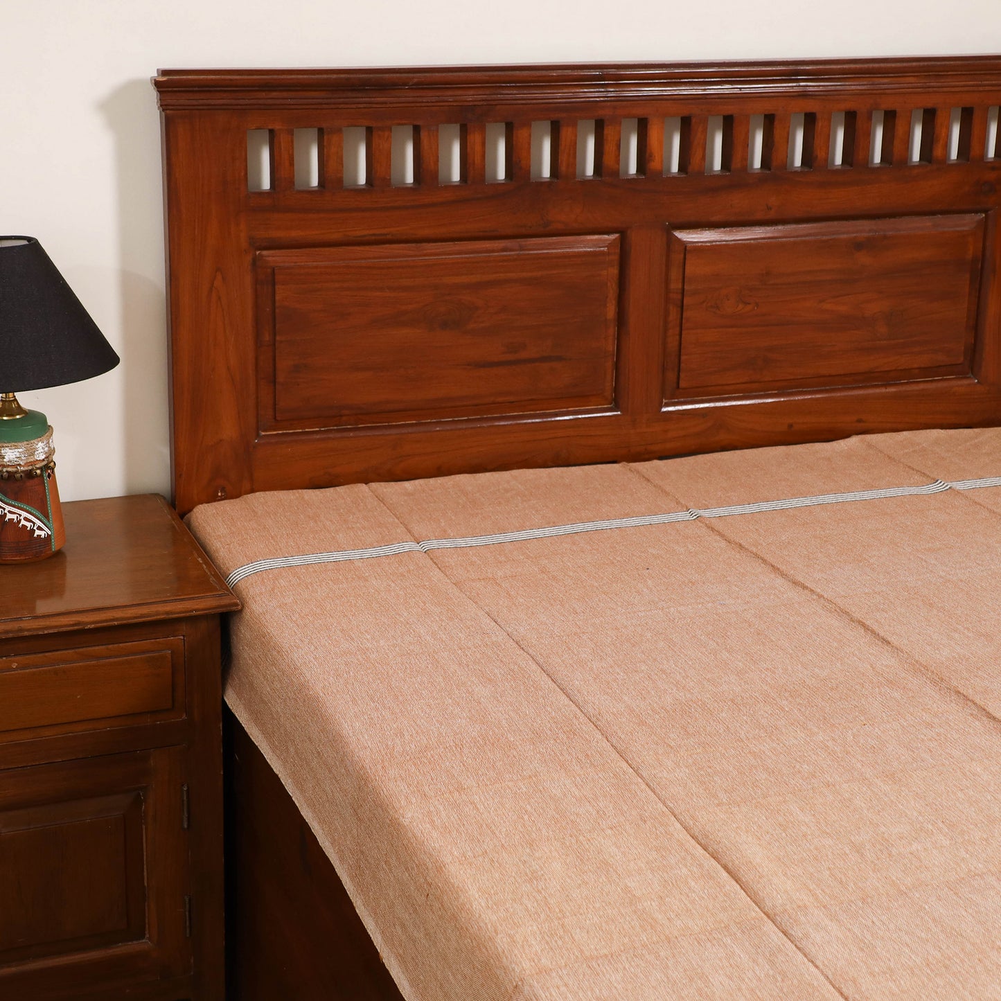 Handloom Cotton Single Bedsheet (90 x 60 in) 268
