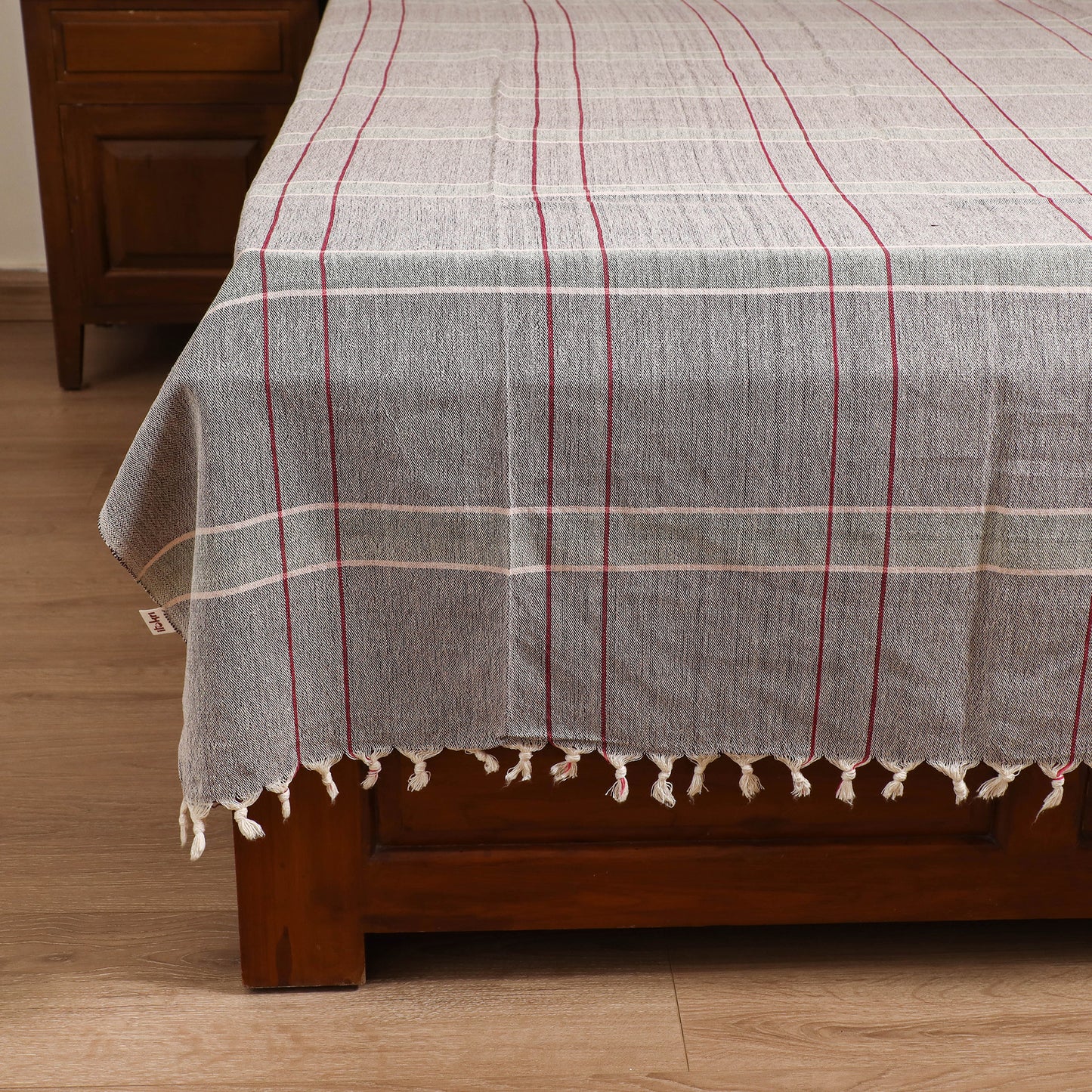 Handloom Cotton Single Bedsheet (90 x 60 in) 273