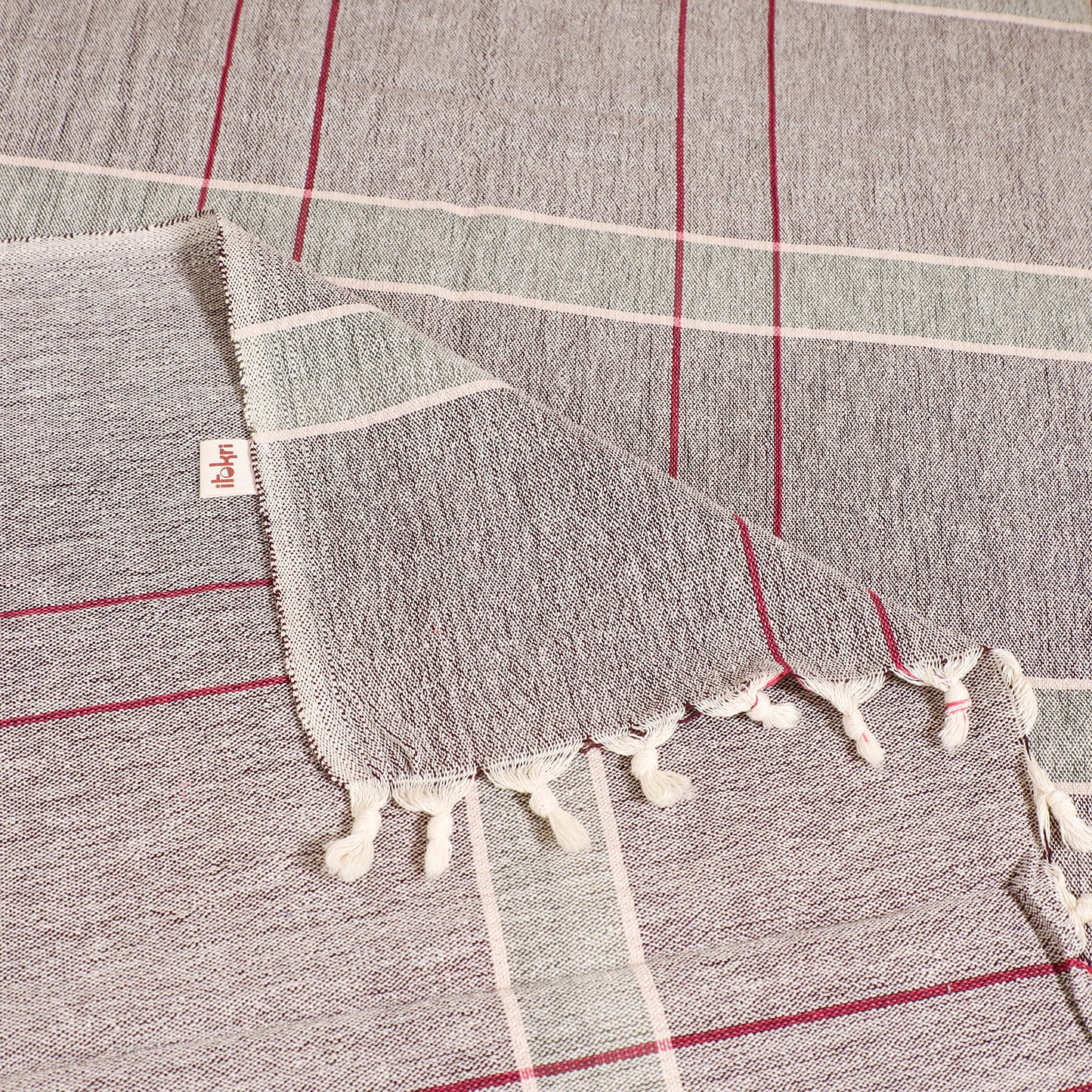 Handloom Cotton Single Bedsheet (90 x 60 in) 273