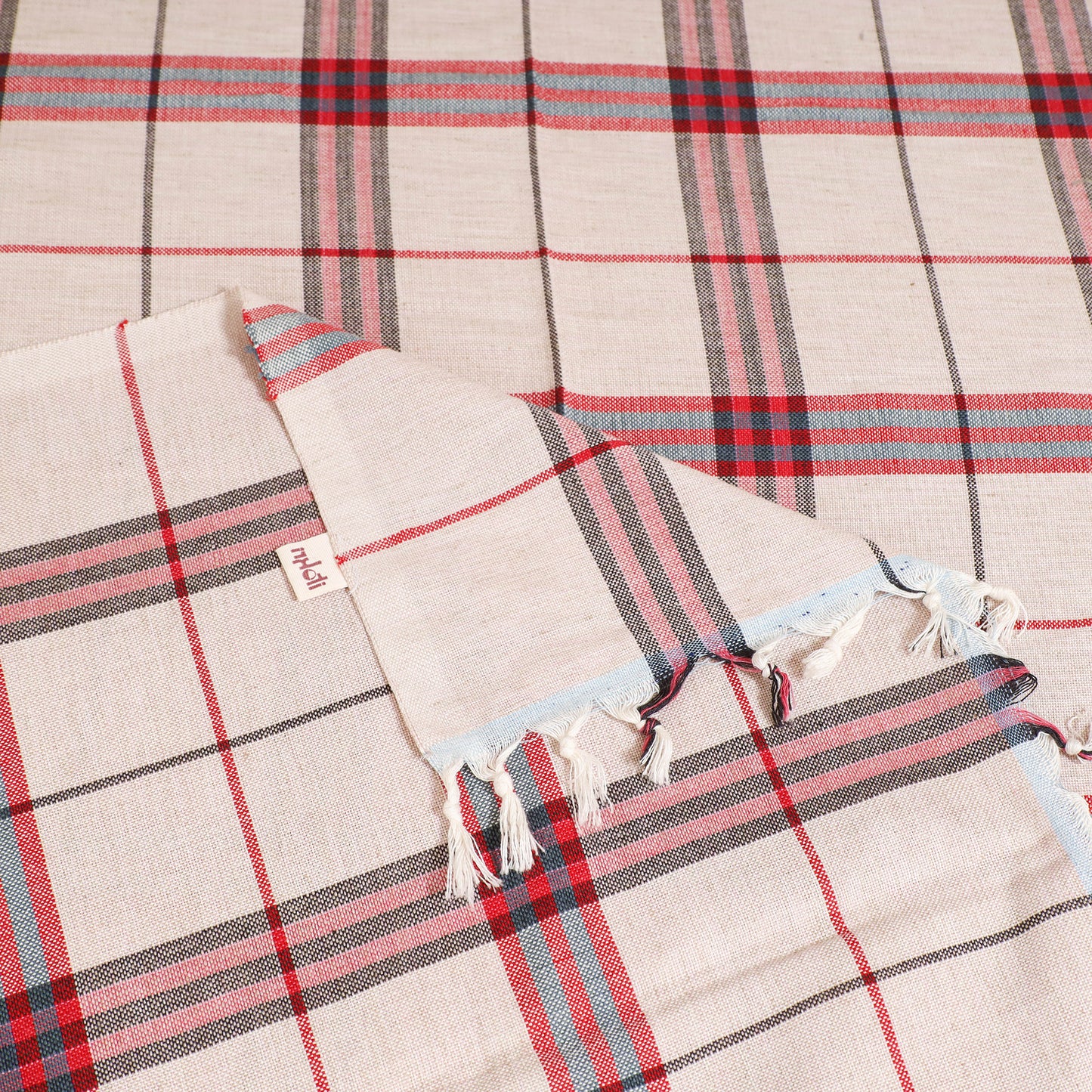 Handloom Cotton Single Bedsheet (90 x 60 in) 274