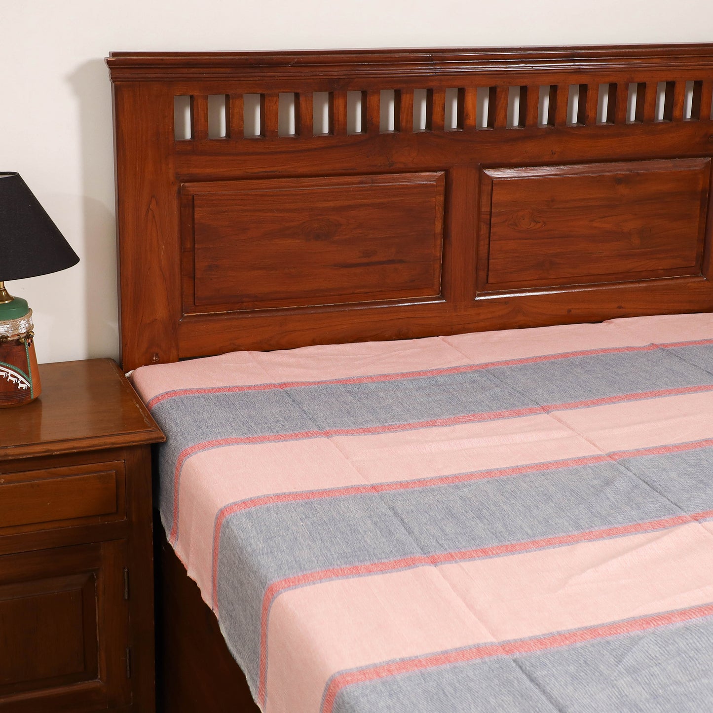 Handloom Cotton Single Bedsheet (90 x 60 in) 275