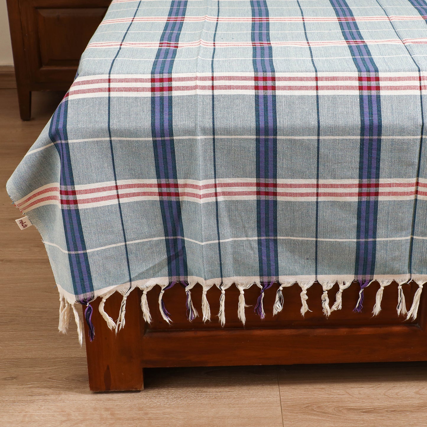 Handloom Cotton Single Bedsheet (90 x 60 in) 282